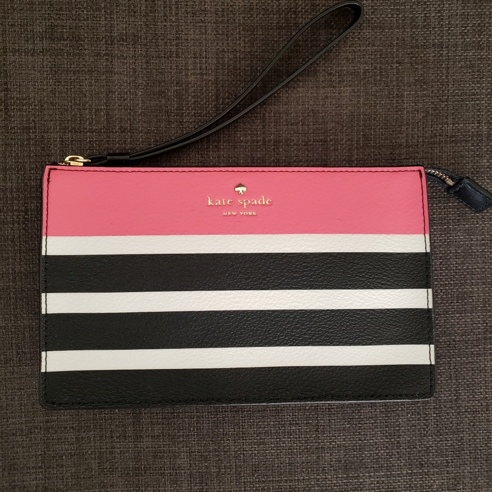 New Striped Kate Spade Wristlet
